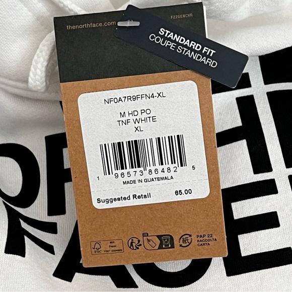 The North Face Half Dome Logo Pullover Hoodie Long Sleeves Kangaroo Pockets New - Picture 11 of 12